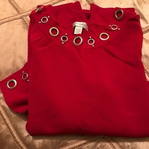 Sweater blouse red(absolutely beautiful)